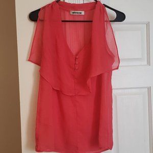 Coral blouse